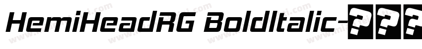 HemiHeadRG Boldltalic字体转换